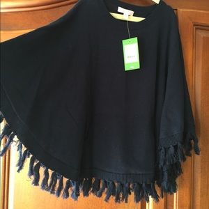 Lilly Pulitzer Girls Hani Poncho Sweater Med NWT